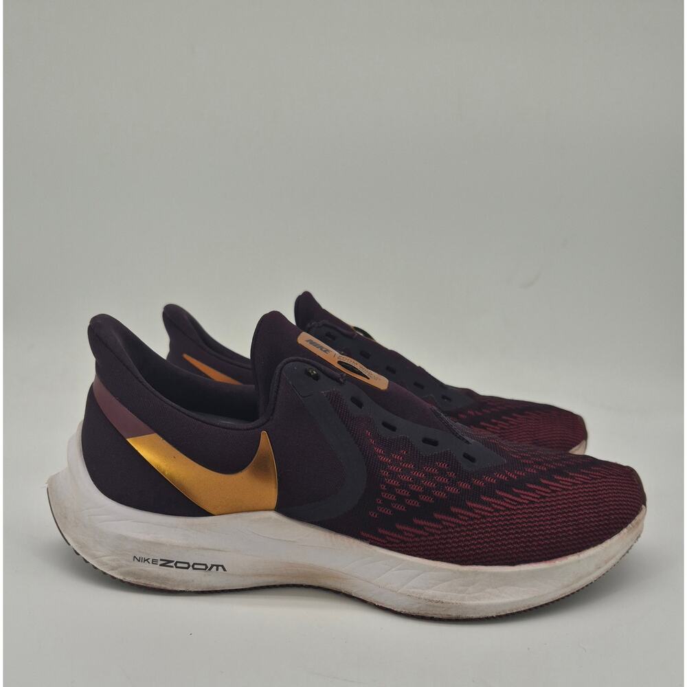 Nike Zoom Winflo 6 Running Shoes Women’s Size 9 Burgundy Orange Sneakers